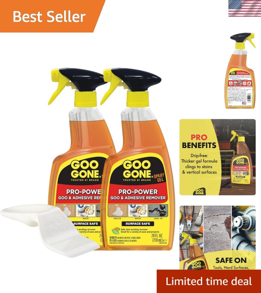 Multi-Surface Pro-Power Spray Gel Adhesive Remover – 24 Oz with No Mess Formula