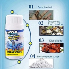 2X Wild Tornado Powerful Sink & Drain Cleaner High Efficiency Clog Remover Clean
