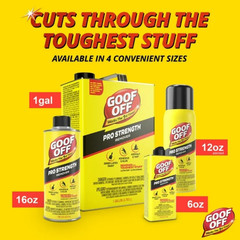 Goof Off FG653 Professional Strength Remover, Pourable 16-Ounce, Liquid
