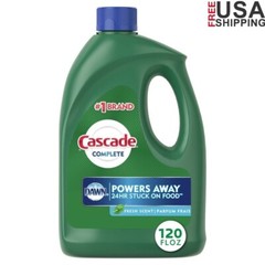 Dishwasher Detergent Liquid Gel Fresh Scent 120 Fl Oz Quick Dissolve Easy Pour