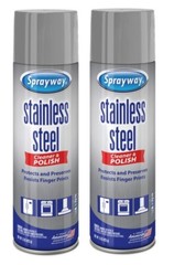 2 ~ Sprayway 15oz Stainless Steel Metal Pro Cleaner & Polish BBQ Water Based
