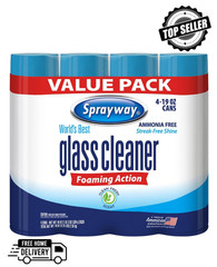 Sprayway, Glass Cleaner, 19 Oz Cans, Pack of 4-Free Shipping