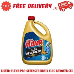 Liquid-Plumr Pro-Strength Drain Clog Remover Gel With Pipe Guard, 80 fl oz