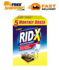 RID-X Septic Treatment, 5 Month Supply Of Powder, (49 oz.) Free Shipping RiDx