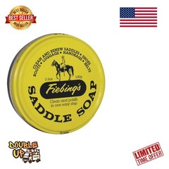 Unscented Saddle Soap 3.5 oz for Cleansing & Conditioning Leather Goods