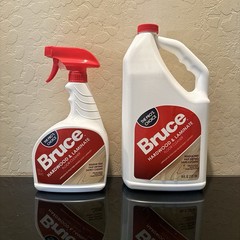 Bruce Hardwood Laminate Floor Cleaner Spray 32 oz Refill Jug 64 oz 2 Pc Set