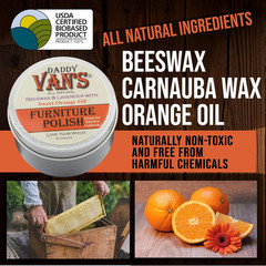 Beeswax Furniture Polish – Natural Wood Polish with Lavender & Sweet Orange Oil