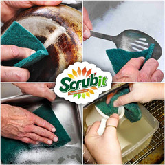 Scouring Pads – Heavy Duty Household Cleaning Scrubber with Non-Scratch Anti-Gre