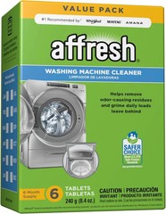 Affresh Washing Machine Cleaner, Helps Power Away Odor Causing Bacteria & Grime