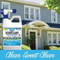 Outdoor Cleaner Spray-On Concentrate 64oz Algae Mold Mildew Stain Remover