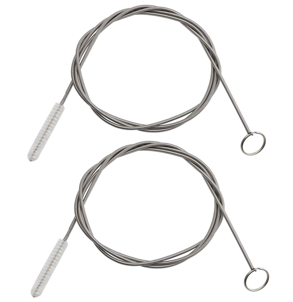2 Pack 60 Inch Long Flexible Tube Cleaning Brush, Stainless Steel and Nylon B…
