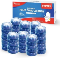 Vacplus Toilet Bowl Cleaner Tablets Tank Drop-In Deodorizer 50 Pack