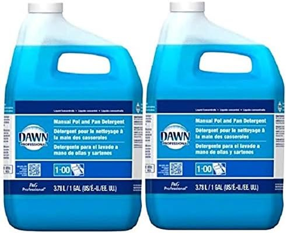 Dawn Professional Pot and Pan Detergent, Regular Scent, 1 Gallon (Case of 2)