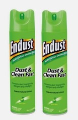 2pk~ Endust DUST & CLEAN FAST Furniture Polish 10 oz. Green Apple Scent 507040-1