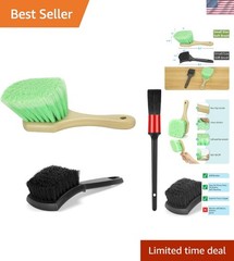 Ultimate Automotive Cleaning Brush Set – Soft & Hard Bristles for All Surfaces
