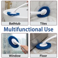 6 Pack – Non-Scratch Pads for Tub & Tile Scrubber,Durable Blue Brush Heads,Sh…