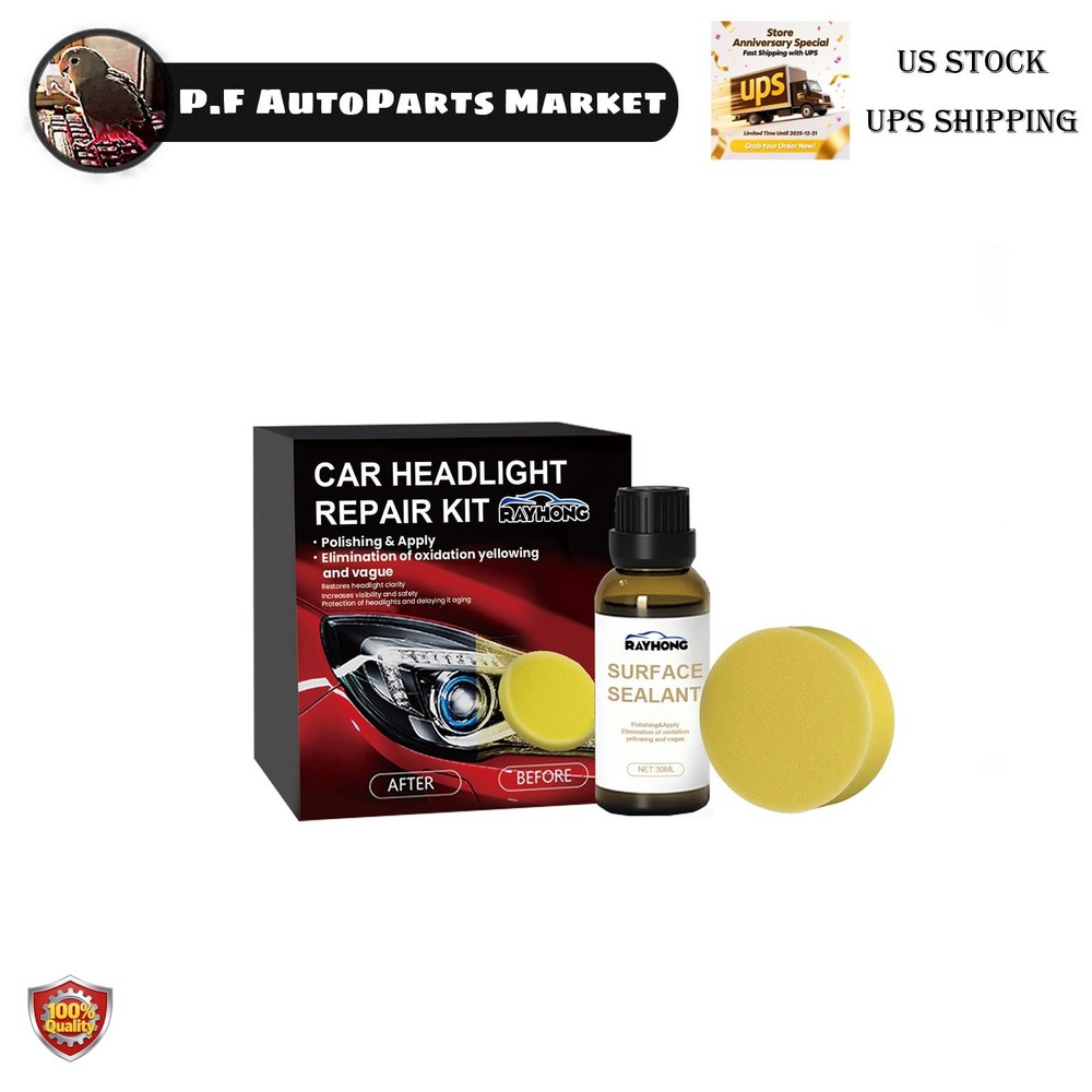 Headlight Polish Restore Kit For Car Headlamp Lens Deoxidizer Compound