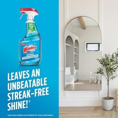 Eco-Friendly 23oz Glass Cleaner Spray – Streak-Free Shine, Blue Scent