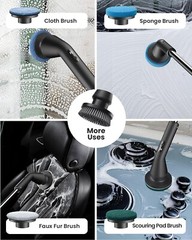 Electric Spin Scrubber, Cordless Cleaning Brush Scrubber for Home, IPX7 Water…