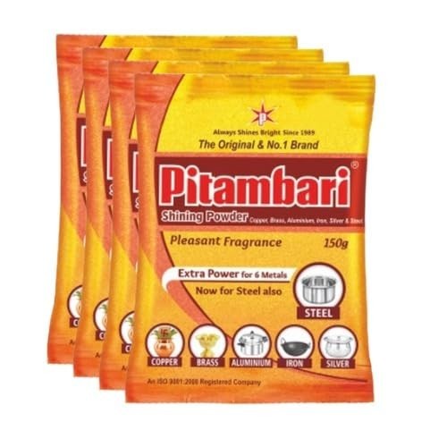 Pitambari Shining Powder 150g (Pack of 4) Pleasant Fragrance, For Copper, Brass,