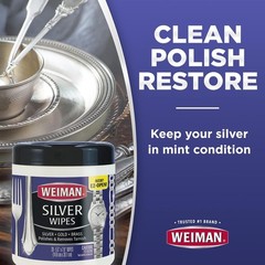 Weiman Jewelry Polish Cleaner, Tarnish Remover Wipes – 20 Count