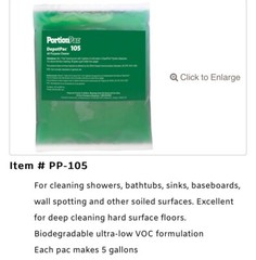 Qty-6 PortionPac DepotPac 105 All Purpose Cleaner Each Pouch Makes 5 Gallons