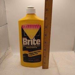 VINTAGE BRITE NO WAX FLOOR CLEANER SC JOHNSON 16 OZ 1982 DISCONTINUED 3/4 Full
