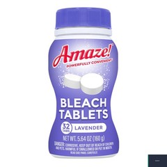 Bleach Tablets, Ultra Concentrated, 32 Count, Lavender, Splash-Free, Multi-Use