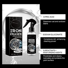 Iron Eraser Rust Remover Spray, Car Wheel Paint Brake Dust Fast Cleaner 120ML US