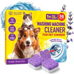 ECO LIVING SOLUTIONS Washing Machine Cleaner Tablets for Pet Owners 36 Pack