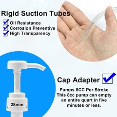 Lower Unit Gear Oil Pump for Standard Quart Bottles, 3/8 inch Metal Swivel, 8…