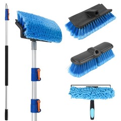 20 FT Exterior House Cleaning Brush Set with 5-12 Foot Telescoping Extension …
