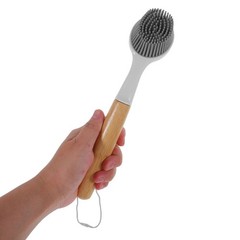 2 Pcs Non-stick Pan Brush Kitchen Sink Dishwashing Bamboo Bowl Cleaning
