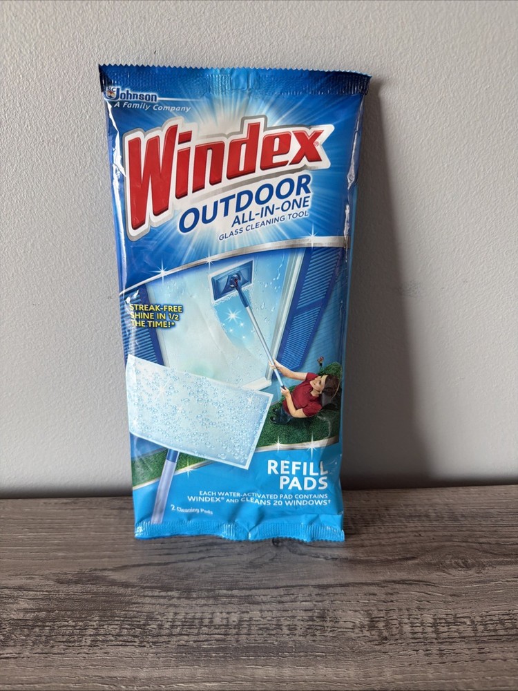 Windex Outdoor Refill Cleaning Pad Windows 1 Pk 2 Pads Discontinued NOS New