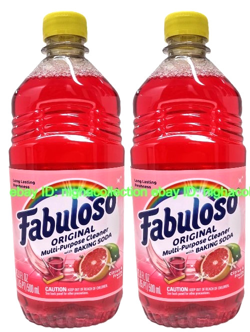 (LOT 2 Bottles) Fabuloso Citrus & Fruits All Purpose Cleaner 16.9ozEa Bottle NEW