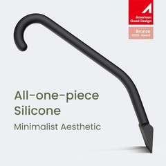 JustHang Shower Squeegee for Glass Doors,All-One-Piece Silicone with Built-in