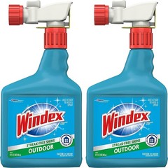 Outdoor Window and Glass Cleaner – 2 Pack, Ammonia-Free for Safe Use on Plants
