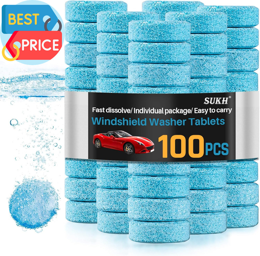 Car Windshield Washer Tablets – Washer Fluid Tablets Glass Cleaner Concentrate C