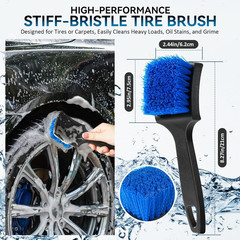 Tire Brushes for Cleaning Tires, Car Wheel Brushes for Cleaning Wheels, Rim Clea