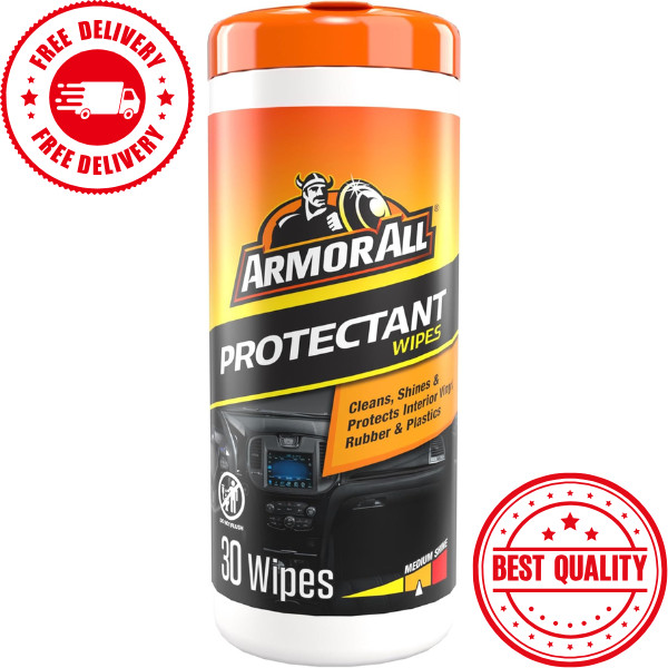 Original Protectant Wipes by Armor All, Car Interior Cleaner Wipes, 30 Count …