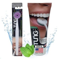 The Original TUNG – Pro Tongue Scraper Cleaner Scrubber Brush & Gel Starter Pack