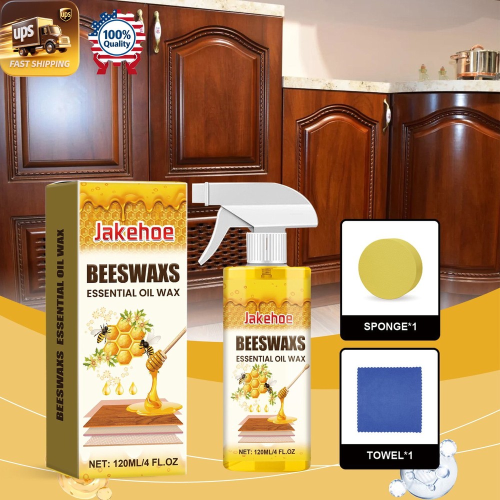 2 Pcs Wood Polishing Spray – Beeswax Curing Furniture Color Protection Nourish