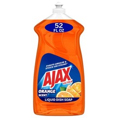 Ajax Ultra Liquid Dish Soap Orange Scent,Triple Action, Mess-Free, Easy-Flip …