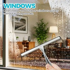 12 Inch All Purpose Shower Squeegee for Doors Tile Walls Bathroom Window Glass