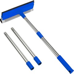 2 in 1 Window Squeegee,Car Window Cleaner Tool with 55″ Long Stainless Steel …