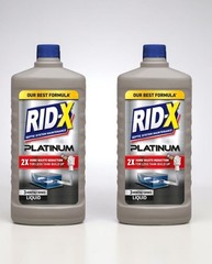 2 Pack Rid-X Platinum Septic Treatment 3-Month Liquid Supply 24 Fl Oz