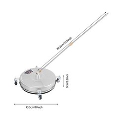 Modern 18-inch Surface Cleaner Stainless Steel Surface Cleaner with 4 Wheels NEW