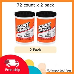 (2 pack) Permatex Fast Orange Hand Cleaner Wipes, 72-Count Container Clean Scent