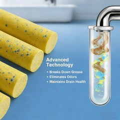 Drain Cleaner and Deodorizer Sticks, 24 Pcs Enzyme Drain Sticks – Natural Clo…