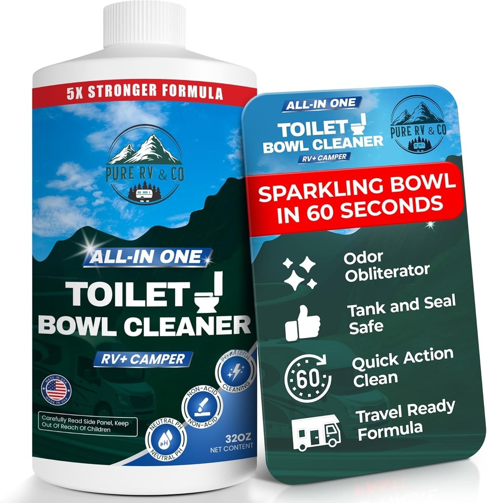 RV & Marine Toilet Cleaner 32oz – Septic Safe, Stain & Odor Remover, Bleach-Fr